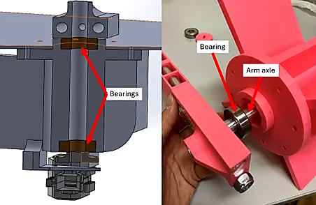 Arm Axle Housing with Bearings